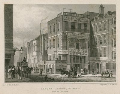 Exeter Change, The Strand, Londyn autorstwa Thomas Hosmer Shepherd
