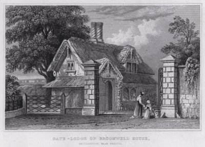 Gate-Lodge of Broomwell House, Brislington, niedaleko Bristolu (grawerowanie) autorstwa Thomas Hosmer Shepherd