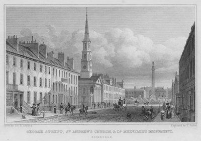 George Street, kościół św. Andrzeja i pomnik Lorda Melville