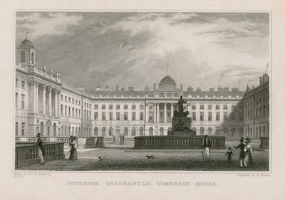 Czworokąt wewnętrzny, Somerset House autorstwa Thomas Hosmer Shepherd