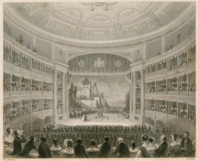 Widok wnętrza teatru Drury Lane, Londyn autorstwa Thomas Hosmer Shepherd