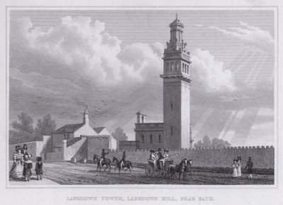 Lansdown Tower, Lansdown Hill, niedaleko Bath (rycina) autorstwa Thomas Hosmer Shepherd