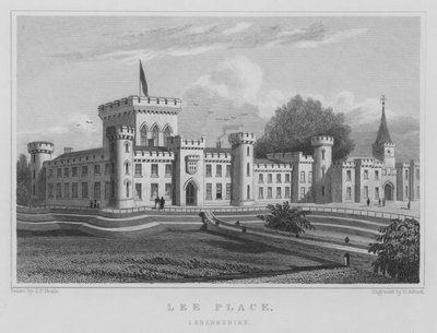 Lee Place, Lanarkshire (grawerowanie) autorstwa Thomas Hosmer Shepherd