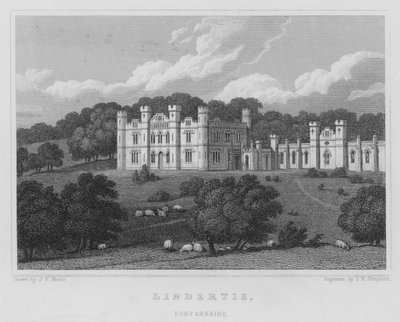 Lindertis, Forfarshire (grawerowanie) autorstwa Thomas Hosmer Shepherd