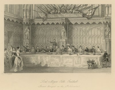 Stół Lorda Burmistrza, Guildhall autorstwa Thomas Hosmer Shepherd