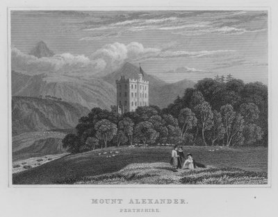 Mount Alexander, Perthshire (grawerowanie) autorstwa Thomas Hosmer Shepherd