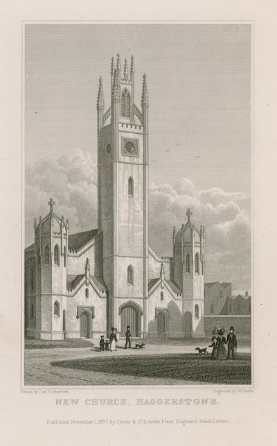 Nowy Kościół, Haggerston autorstwa Thomas Hosmer Shepherd