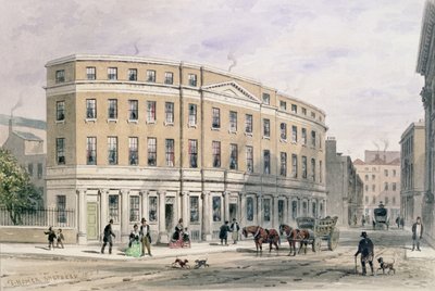 Nowe domy przy wejściu Gresham St, 1851 autorstwa Thomas Hosmer Shepherd