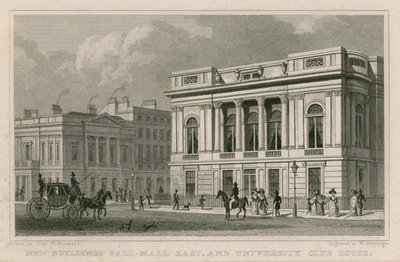 Nowe budynki Pall Mall East i University Club House autorstwa Thomas Hosmer Shepherd