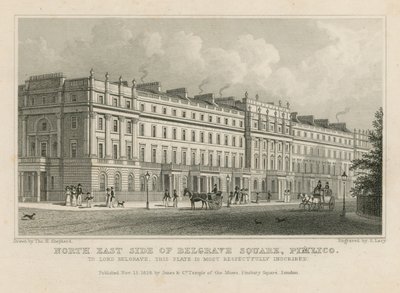 Północno-wschodnia strona Belgrave Square, Pimlico autorstwa Thomas Hosmer Shepherd