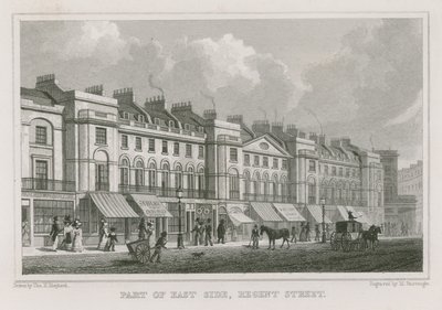 Część wschodniej strony Regent Street w Londynie autorstwa Thomas Hosmer Shepherd