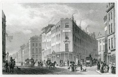 Piccadilly, od Coventry Street, 1830 autorstwa Thomas Hosmer Shepherd
