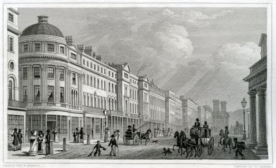 Regent Street, Londyn, z kwadrantu autorstwa Thomas Hosmer Shepherd