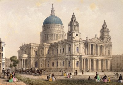 Katedra św. Pawła od strony północno-zachodniej autorstwa Thomas Hosmer Shepherd