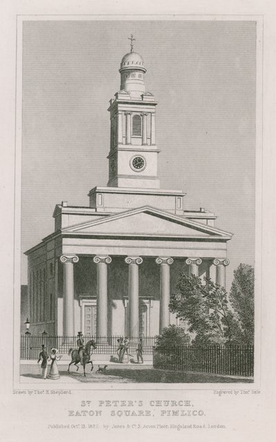 Kościół św. Piotra, plac Eaton, Pimlico autorstwa Thomas Hosmer Shepherd