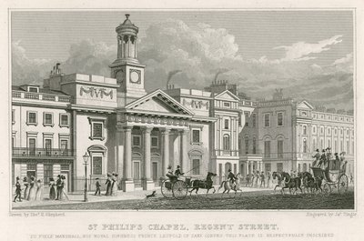 Kaplica św Filipa, Regent Street, Londyn autorstwa Thomas Hosmer Shepherd