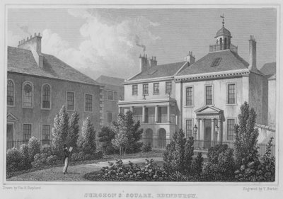 Plac Chirurgii, Edynburg (grawerowanie) autorstwa Thomas Hosmer Shepherd