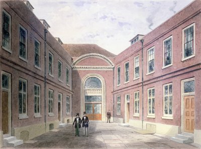 Wewnętrzny dziedziniec Girdlers Hall Basinghall Street, 1853 autorstwa Thomas Hosmer Shepherd