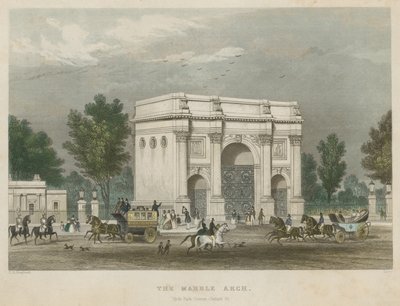 Marble Arch, Hyde Park Corner, Londyn autorstwa Thomas Hosmer Shepherd