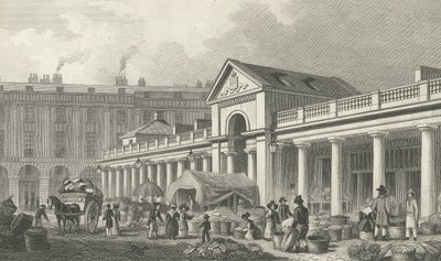 Potem w. fasada nowego rynku Covent Garden, 1827-30 autorstwa Thomas Hosmer Shepherd