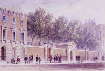 Nowe Wejście do Grocers Hall, Princes Street, naprzeciwko Banku. Wzniesiony 1842. autorstwa Thomas Hosmer Shepherd