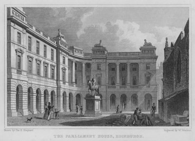 Parlament, Edynburg (rycina) autorstwa Thomas Hosmer Shepherd