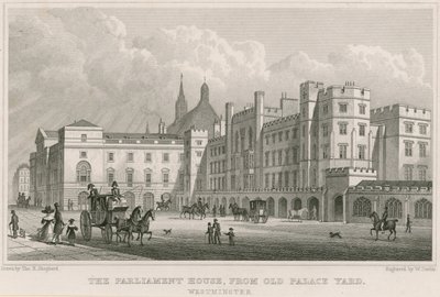 Budynek Parlamentu z Old Palace Yard, Westminster, Londyn autorstwa Thomas Hosmer Shepherd
