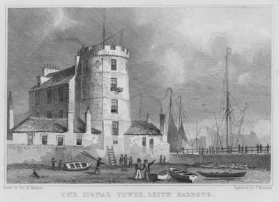 Wieża sygnałowa, Leith Harbour (rycina) autorstwa Thomas Hosmer Shepherd