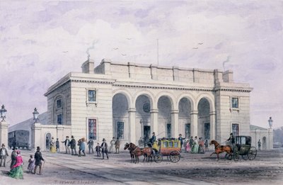 Dworzec Południowo-Zachodni w Nine Elms Vauxhall, 1856 autorstwa Thomas Hosmer Shepherd
