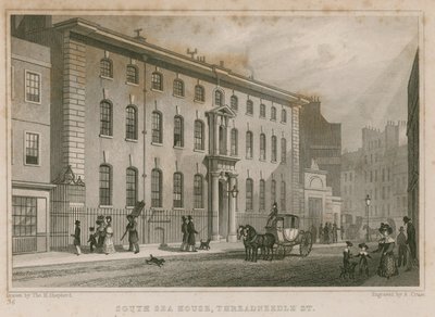 The South Sea House, Threadneedle Street, Londyn autorstwa Thomas Hosmer Shepherd