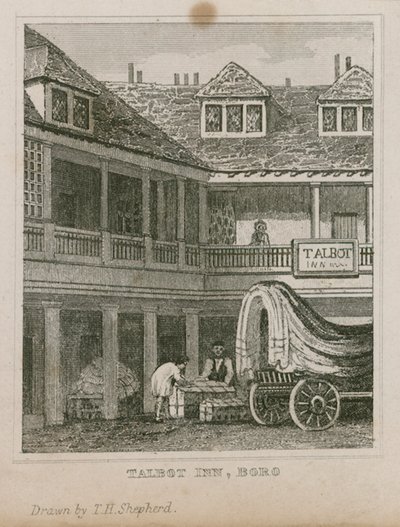 The Tabard Inn, Southwark autorstwa Thomas Hosmer Shepherd