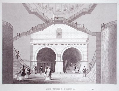 Tunel Tamizy, c.1851-55 (litografia) autorstwa Thomas Hosmer Shepherd