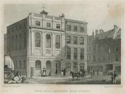 Ratusz, Borough High Street (rycina) autorstwa Thomas Hosmer Shepherd
