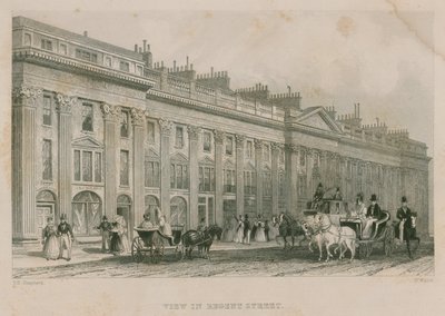 Widok na Regent Street, Londyn, strona zachodnia autorstwa Thomas Hosmer Shepherd