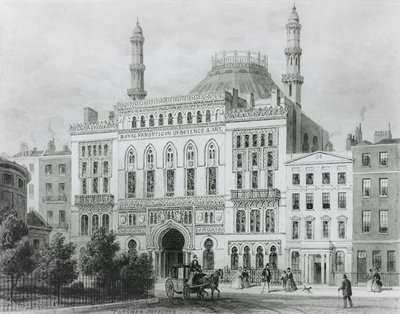 Widok Królewskiego Panoptykonu Nauki i Sztuki, 1825 (litografia) autorstwa Thomas Hosmer Shepherd