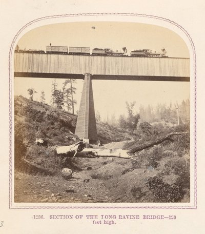 Odcinek mostu Long Ravine autorstwa Thomas Houseworth