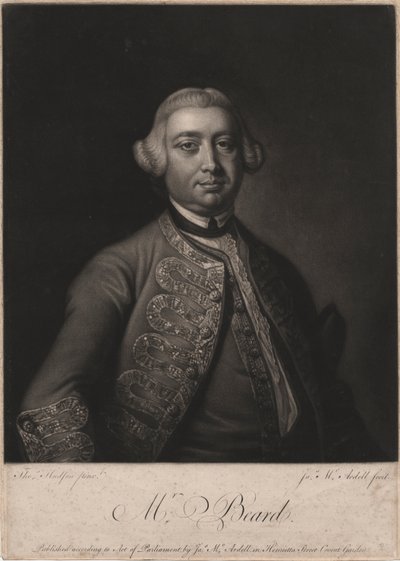 Pan Beard, wyryty przez Jamesa McArdella (ok. 1729-65), 1764 (mezzotinta) autorstwa Thomas Hudson