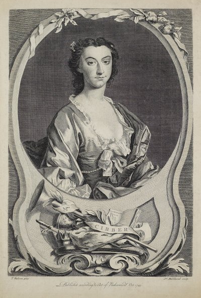 Pani Cibber, grawerowana przez J. Marchanda (fl.1749), 1749 autorstwa Thomas Hudson