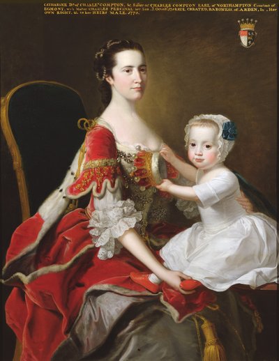 Portret Catherine Compton (zm.1784) hrabiny Egmont i jej najstarszego syna Charlesa Percevala (ur.1756) 1758 autorstwa Thomas Hudson
