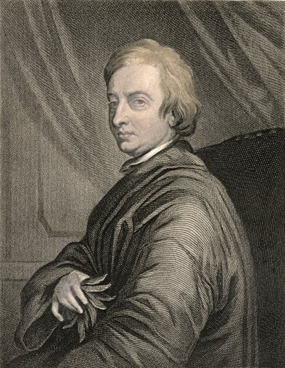 Portret Johna Drydena (1631-1700) rytowany przez Charlesa Edwarda Wagstaffa (ur.1808) wyd. przez Williama Mackenzie autorstwa Thomas Hudson