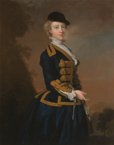 Portret młodej kobiety z rodziny Fortesque z Devon autorstwa Thomas Hudson