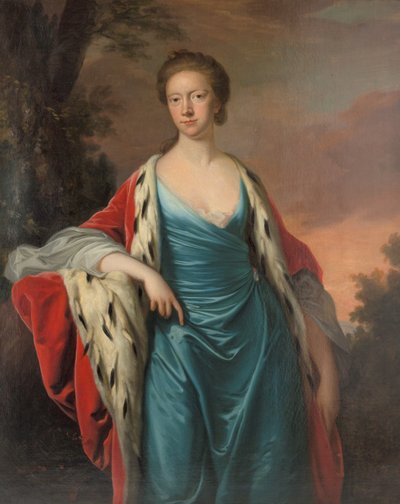 Księżniczka Mary z Wielkiej Brytanii 1723-1772, Landgravine Hesji-Kassel, lata 50. XVIII wieku. autorstwa Thomas Hudson