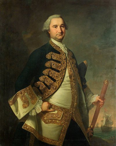 Kontradmirał Richard Tyrrell (1716/7-1766) autorstwa Thomas Hudson