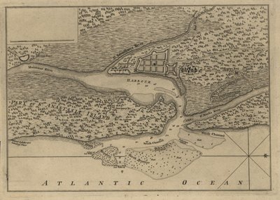 (Plan miasta i portu St. Augustine. LOC 75693262 autorstwa Thomas Jefferys