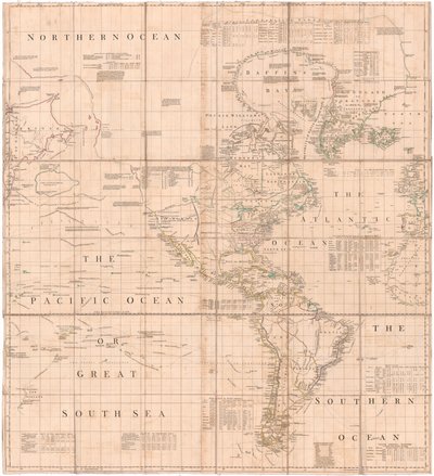 Mapa Atlantyku i Pacyfiku autorstwa Jefferysa autorstwa Thomas Jefferys