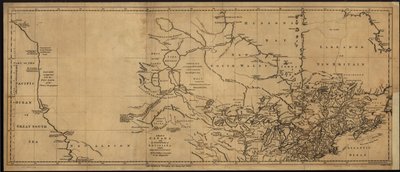 Mapa Kanady i północnej części Luizjany z przyległymi krajami. LOC 73695758 autorstwa Thomas Jefferys
