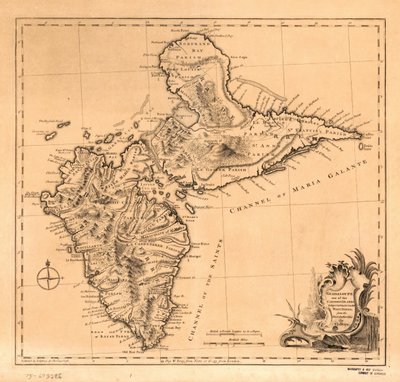 Gwadelupa, jedna z Wysp Karibskich podlegających Francji w Indiach Zachodnich, LOC 75693286 autorstwa Thomas Jefferys
