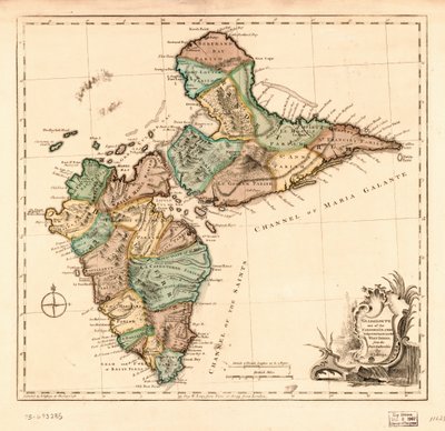 Gwadelupa, jedna z Wysp Karibskich podlegających Francji w Indiach Zachodnich, LOC 75693285 autorstwa Thomas Jefferys