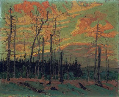 Ziemia spalona o zachodzie słońca, 1915 autorstwa Tom Thomson
