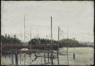 Utopiona ziemia, 1912 (olej na papierze (z wytłoczoną fakturą płótna) na drewnie) autorstwa Tom Thomson